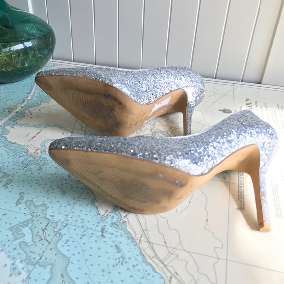 Sparkly Silver Heels by Le Chateau - Picture 6 of 9